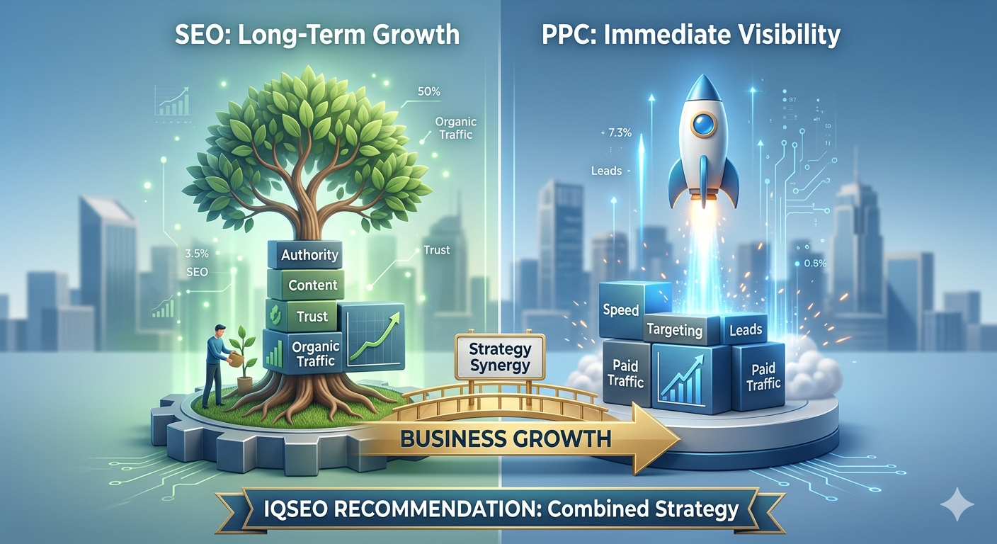 SEO vs PPC: Which Strategy Does IQSEO Recommend for Business Growth?